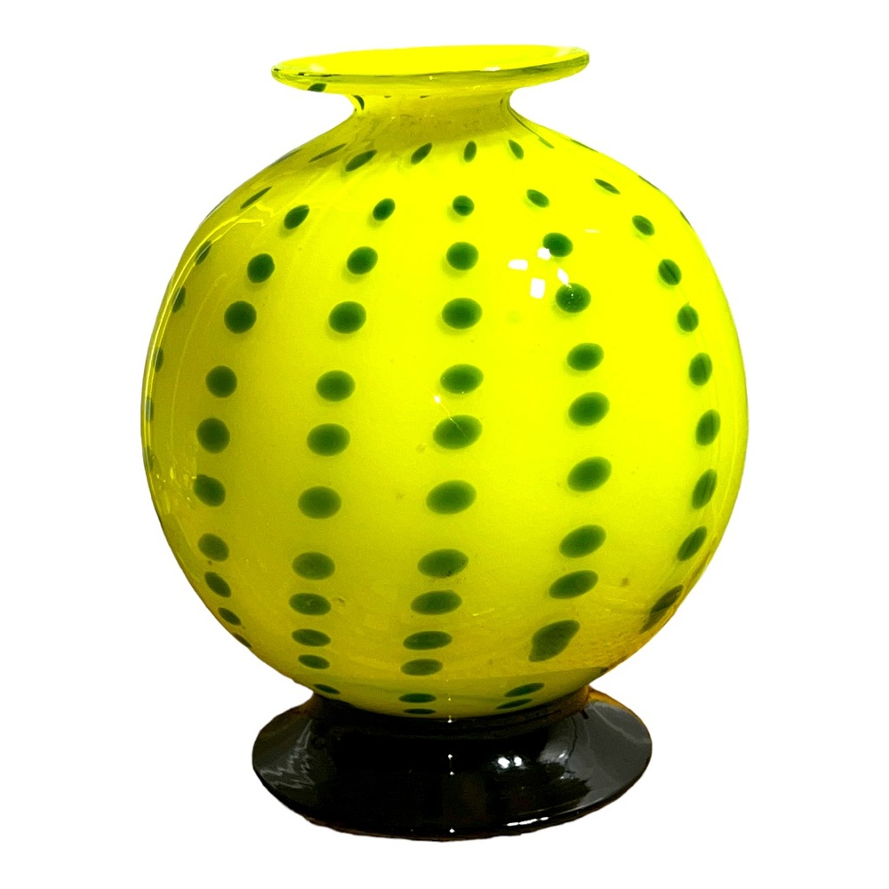 Art Glass Round Vase - Picture 6 of 11